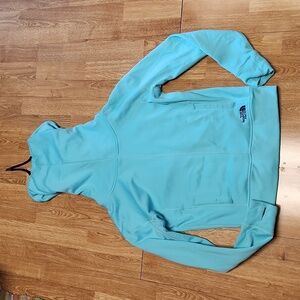TheNorth Face aqua funnel neck hoodie Sz small